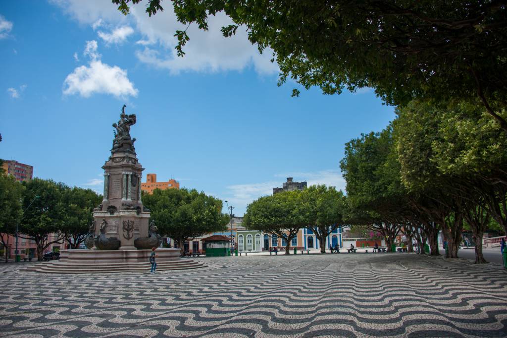 <em>Praça do Largo de São Sebastião. Foto: Michael Dantas/SEC-AM</em>