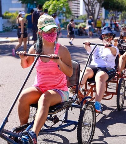 <em>Faixa Liberada na Ponta Negra de Manaus. Foto: Marcely Gomes/Semcom</em>