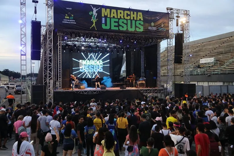 Sambódromo foi o ponto de chegada da Marcha. Foto: Divulgação/Semcom
