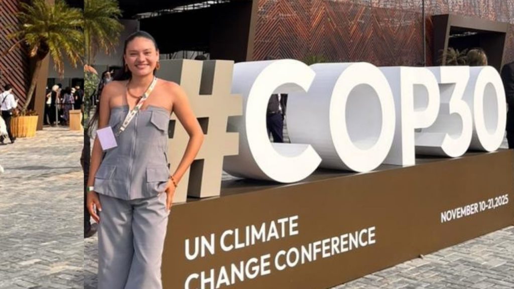 Tainara Kambeba na COP30 em Belém do Pará
